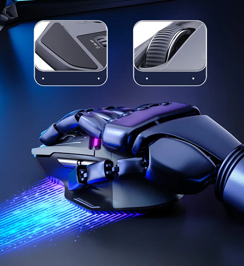 Rato Gaming eSports INPHIC IN9 PRO - Sem Fios, 26000 DPI, RGB, Bluetooth e 2.4GHz Rato Gaming eSports INPHIC IN9 PRO - Sem Fios, 26000 DPI, RGB, Bluetooth e 2.4GHz